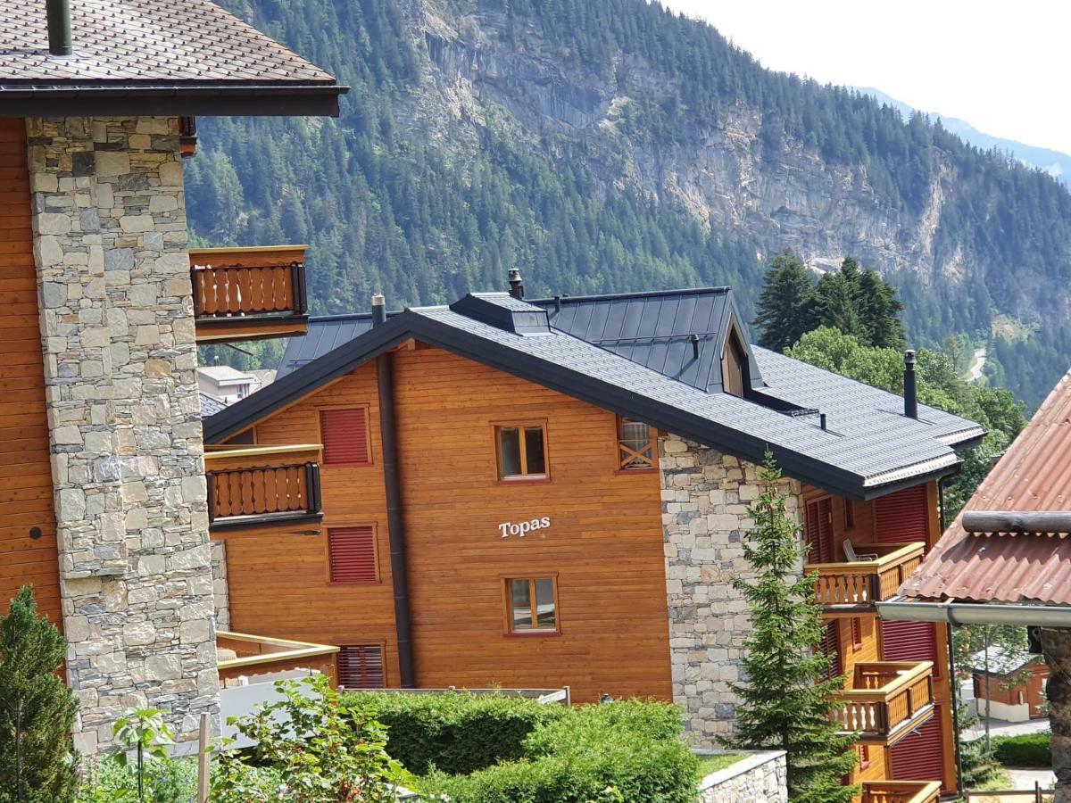 Moderne Wohnung im Zentrum von Leukerbad, Haus Topas Exterior foto